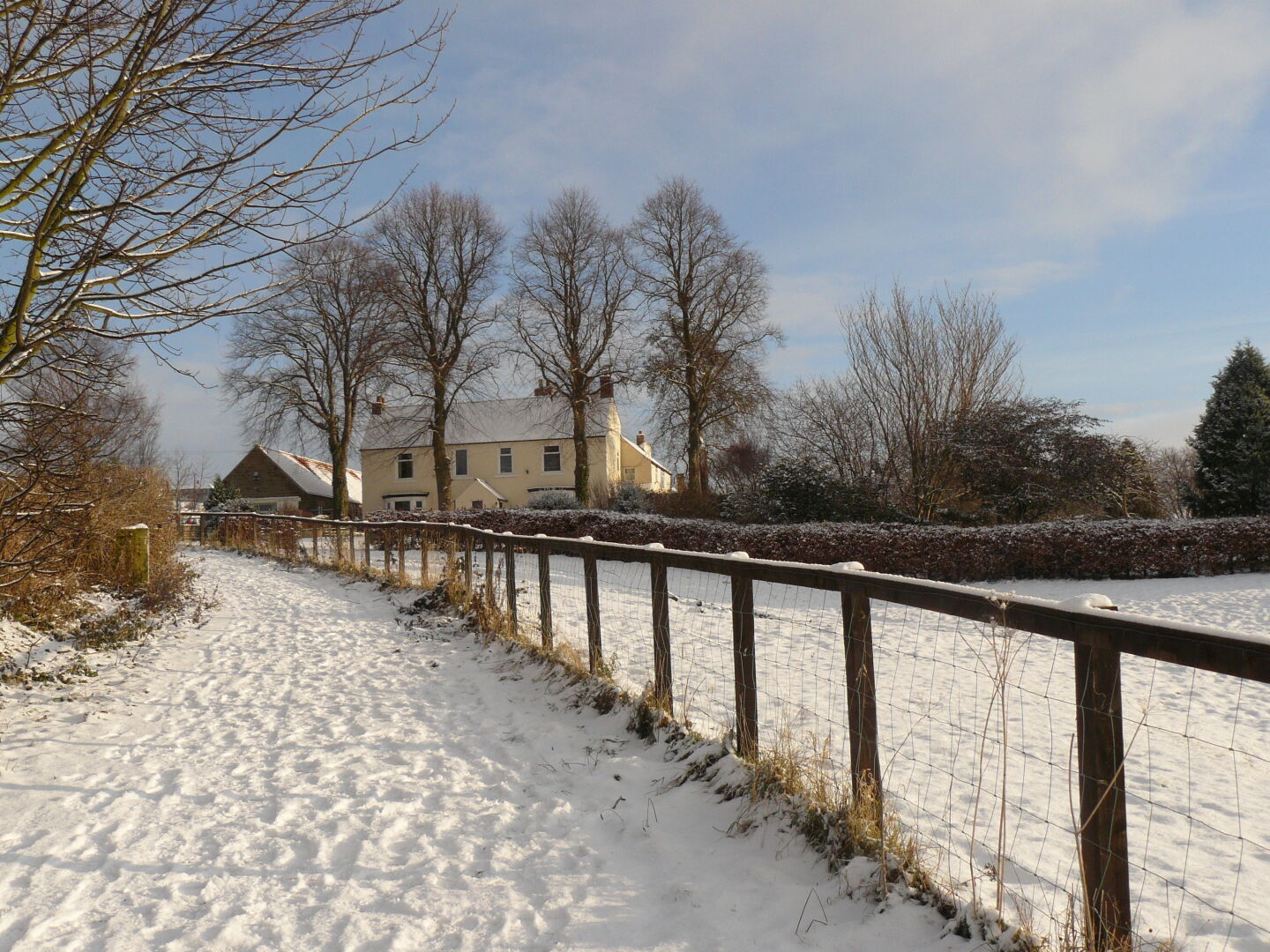 A winterly Old Durham Farm.
