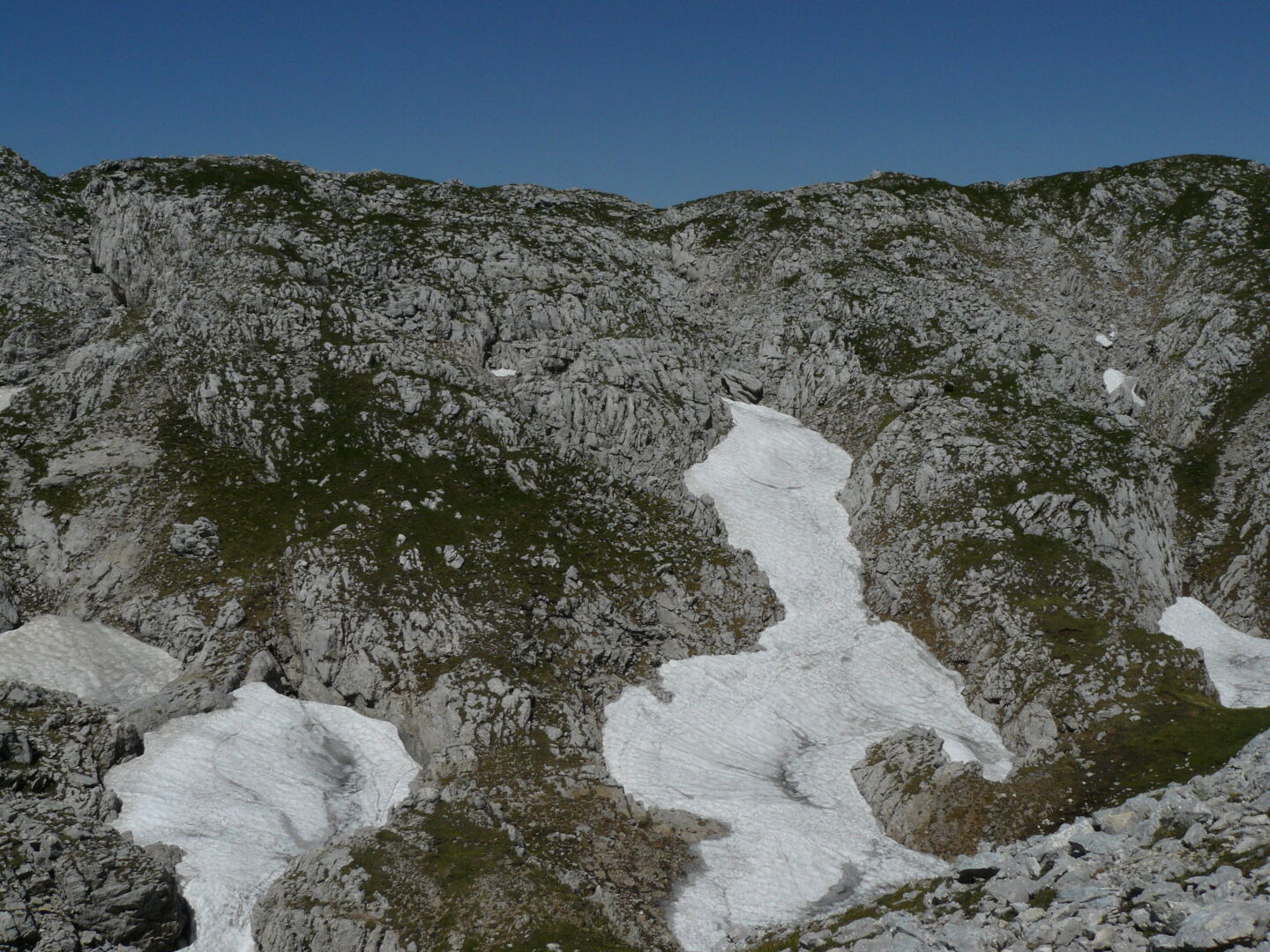 At this altitude, there&rsquo;s still snow left over from last winter.