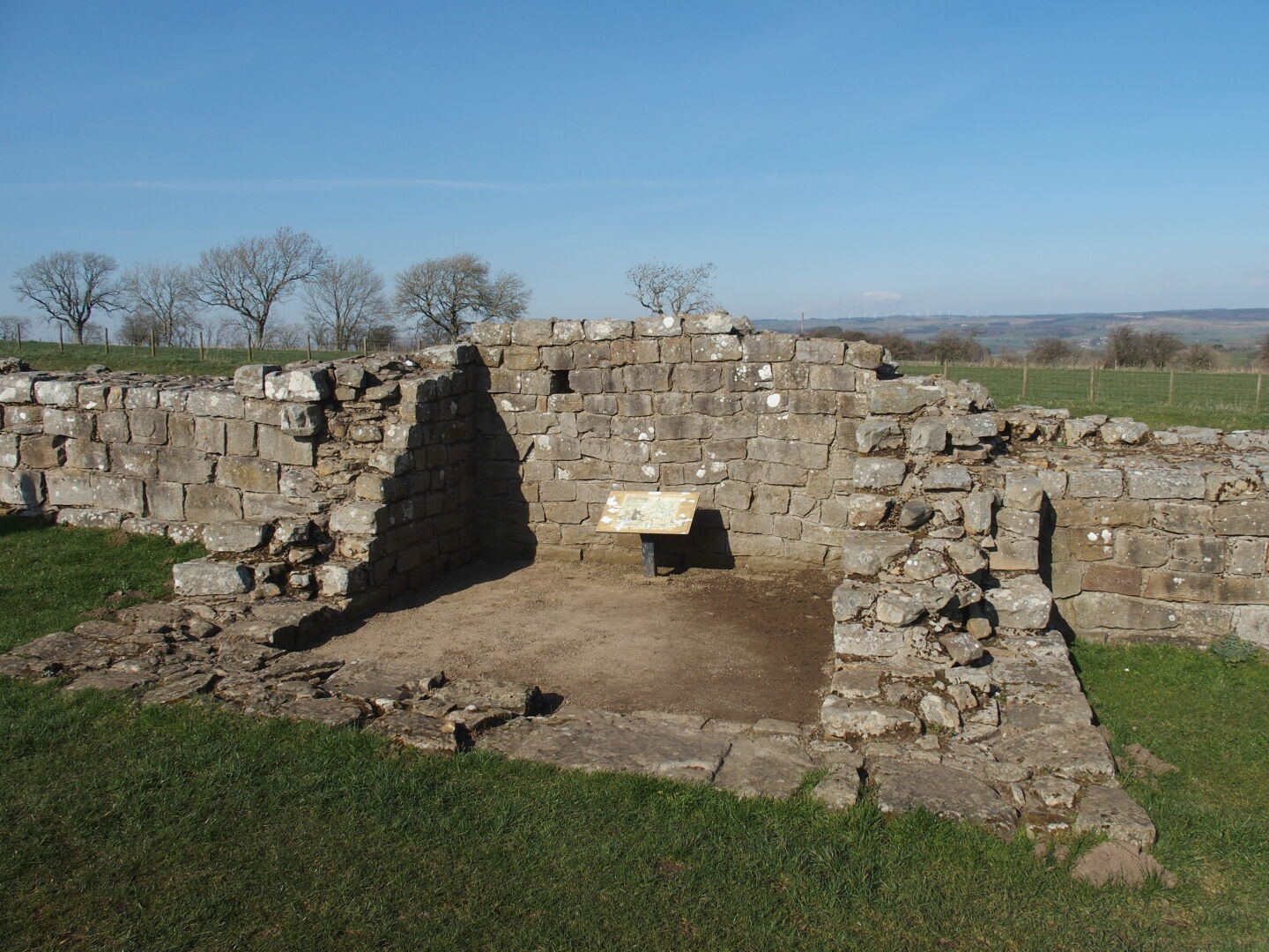 One of the many turrets, and the northern gate of Milecastle 37.