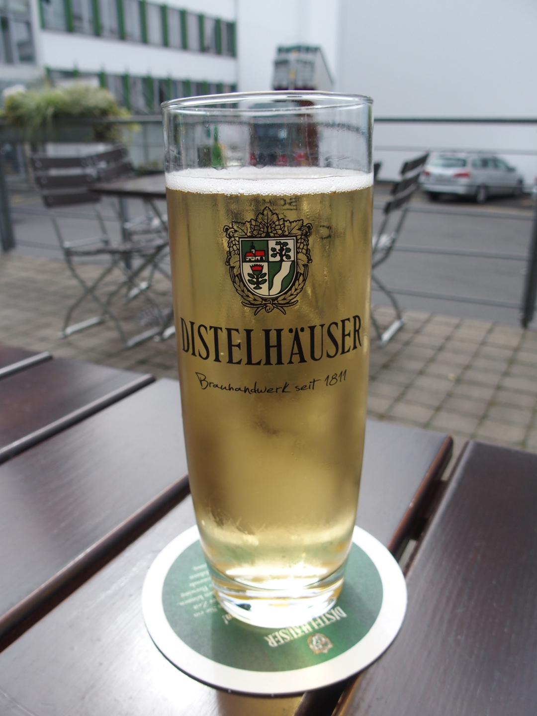 Selbstgebrautes Apfelschorle (von der Distelh&auml;user Brauerei in Distelhausen, nicht von mir).