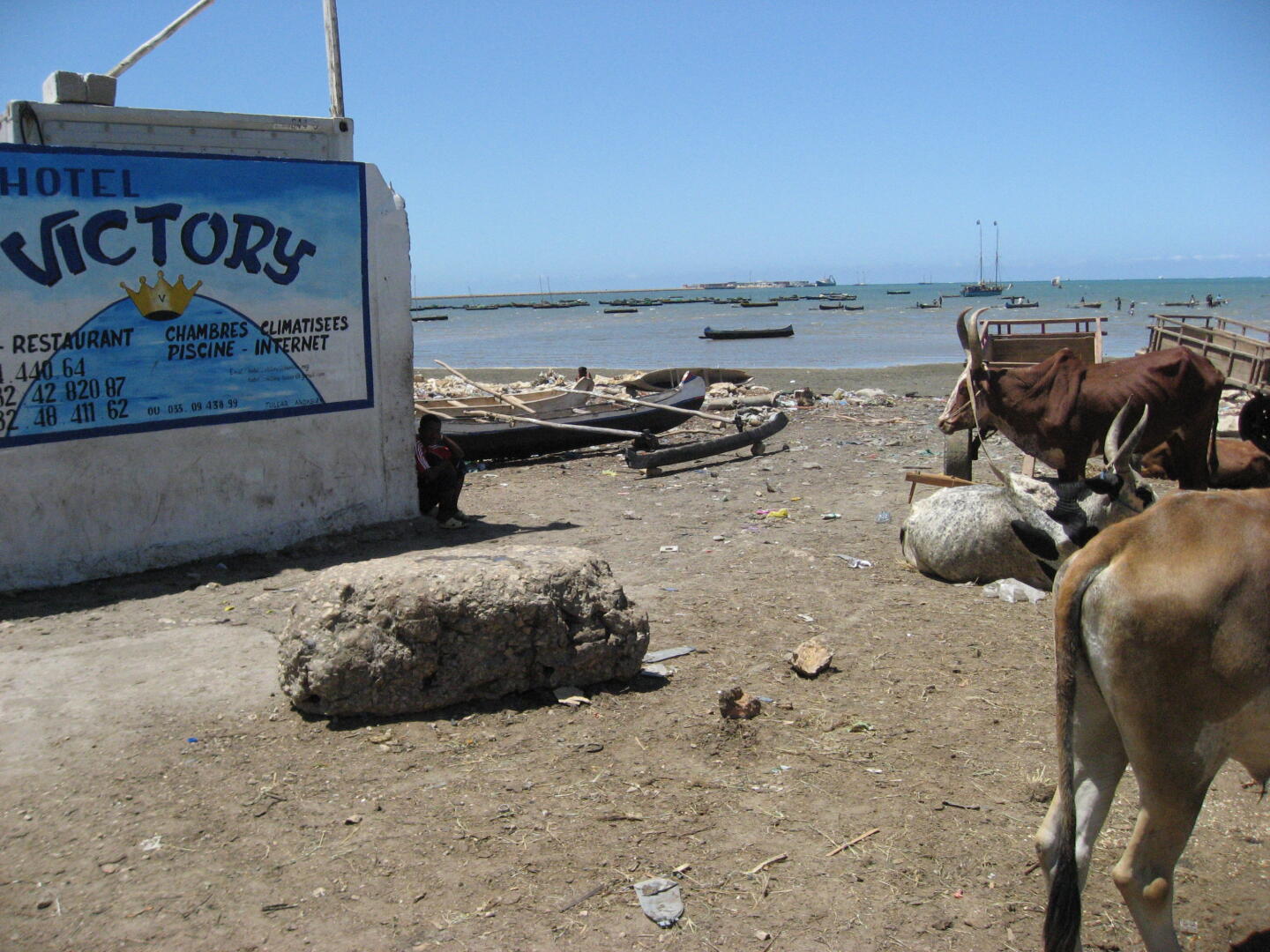 Blick auf den Hafen von Toliara.