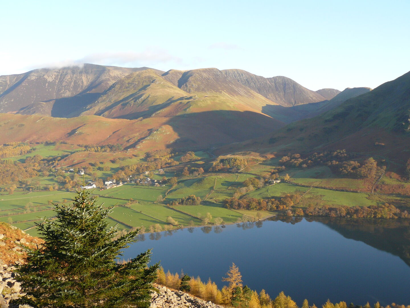 Buttermere Lake and village.