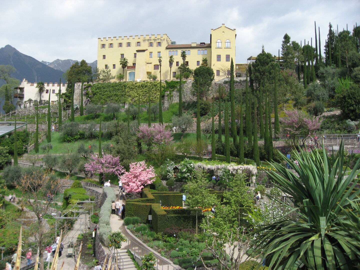 A view of the castle and part of the gardens.