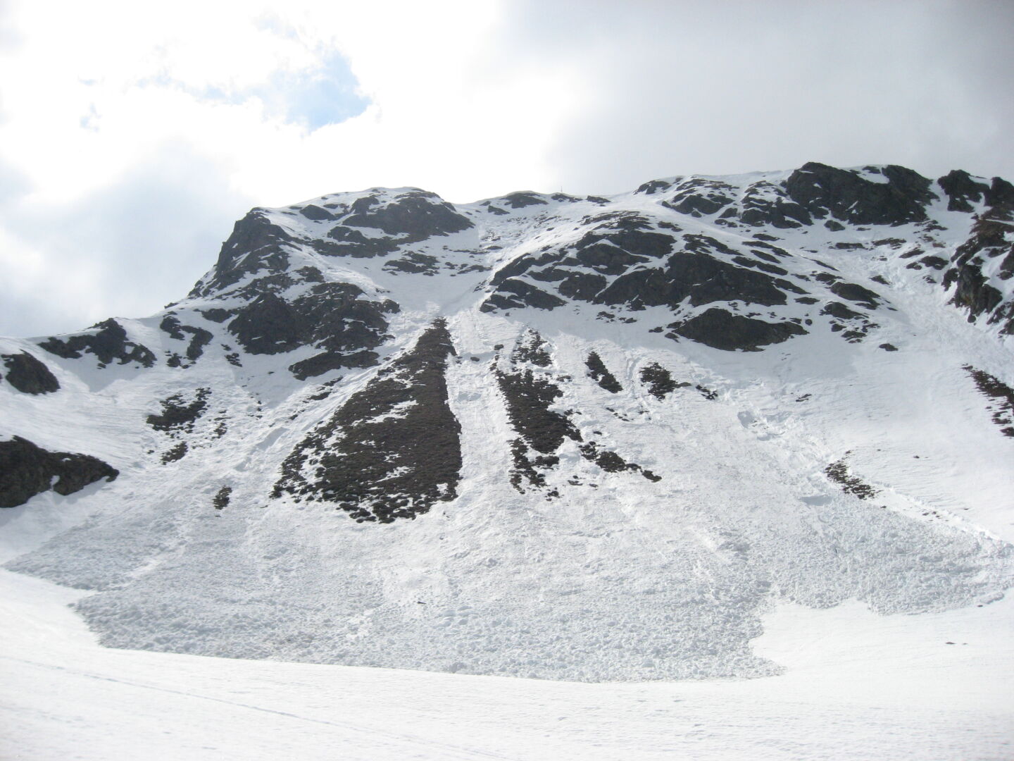 The North Wall of the Windspitz. The avalanche must have come down only a few days ago.