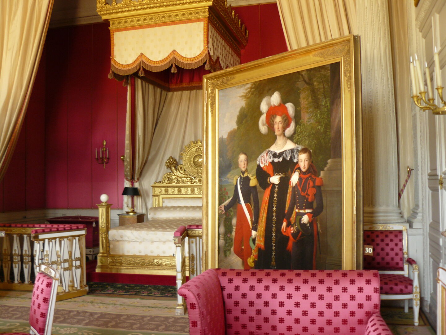 Some queen&rsquo;s bedroom in the Grand Trianon, a separate palace building where the queens and other women were housed.