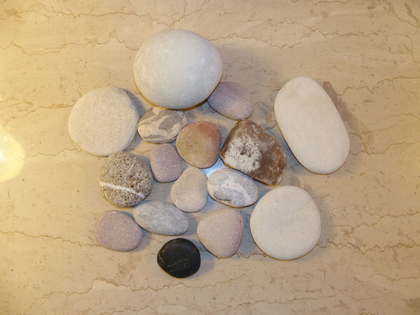 ... I brought home only a few, to guarantee this year&rsquo;s production of worry stones (German: Handschmeichler).