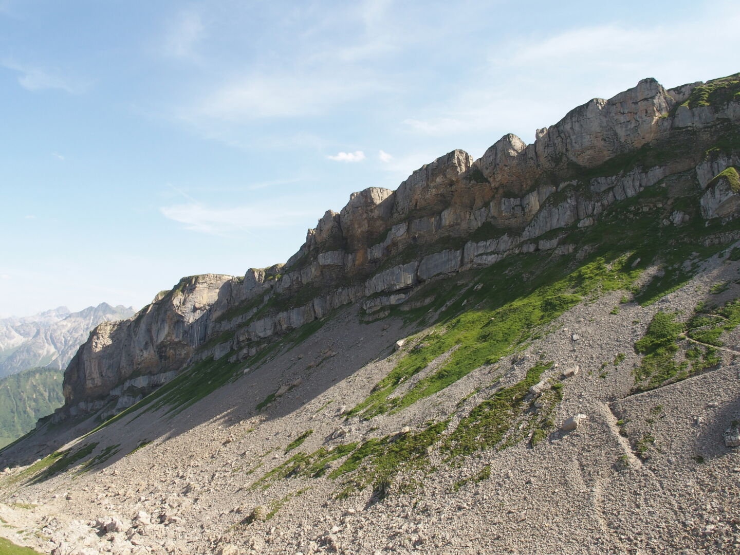 Side view of the plateau of the Hoher Ifen.