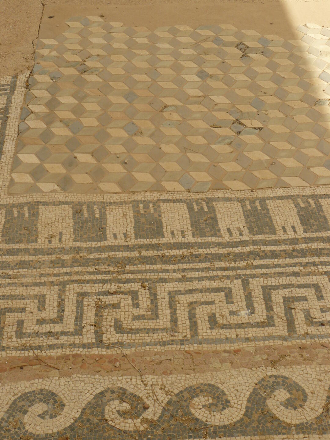 Fußbodenmosaik im hellenistisch-römischen Viertel in Agrigento.